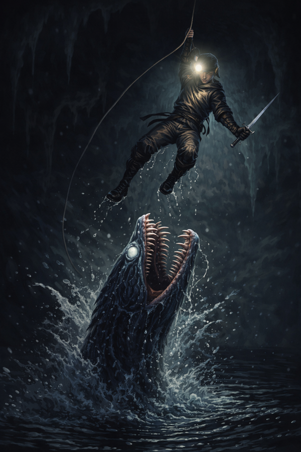 Deep sea eel illustration from Demonic